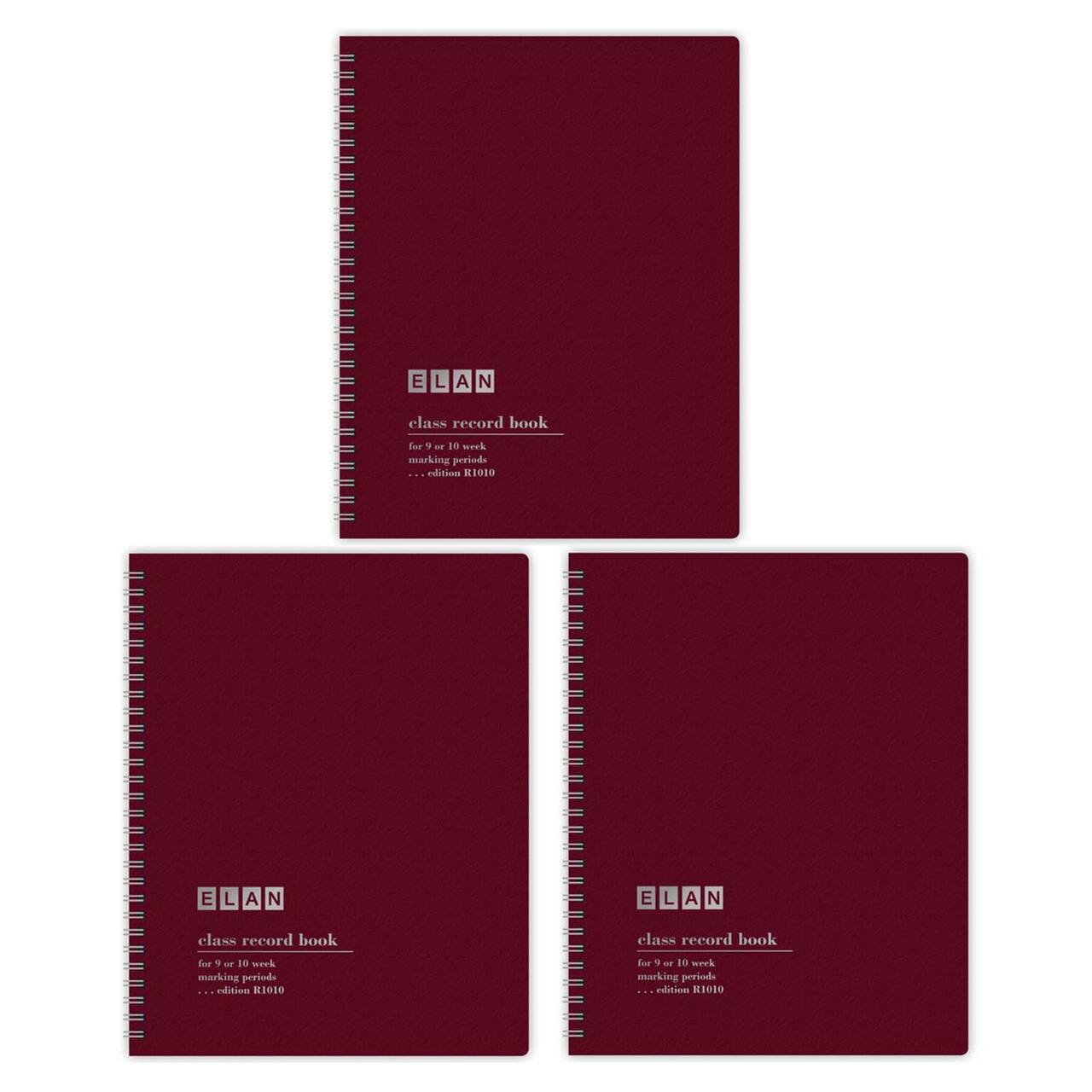 ELAN Publishing 8.5" x 11" Dark Red Class Record Books, 3ct.